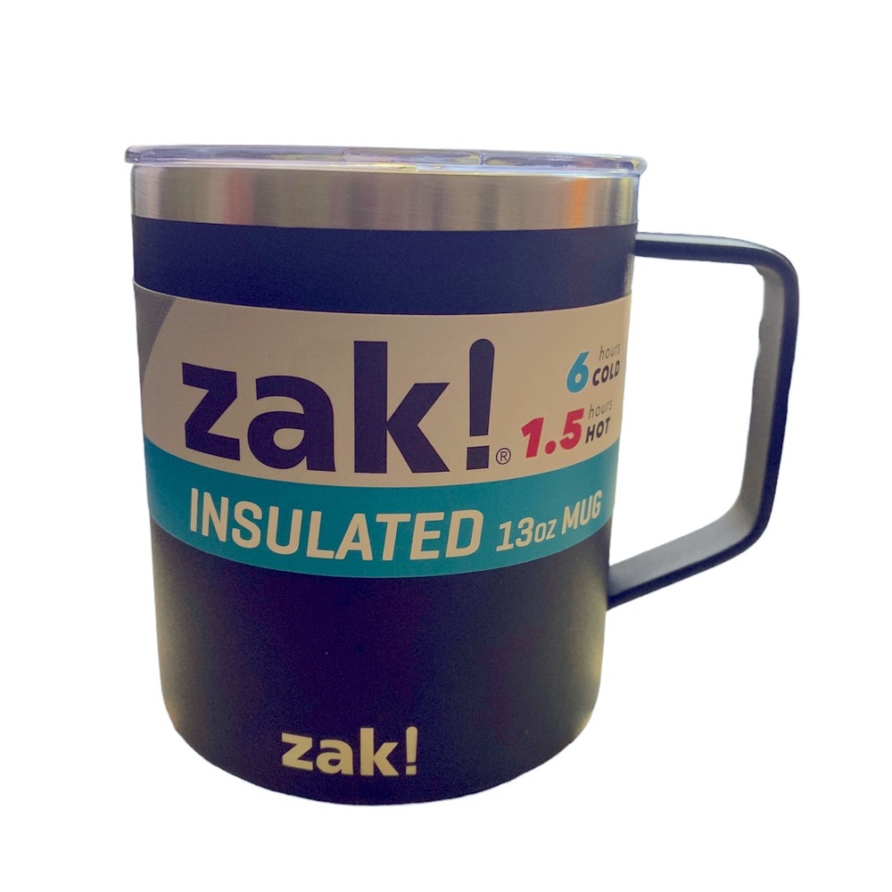 Brand New ZAK! Insulated Mug, Black 13oz.